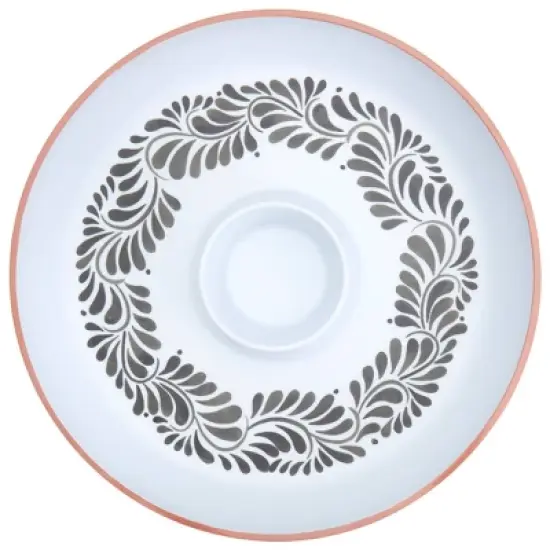 Infuse 16" Melamine Chip and Dip Black image {1}