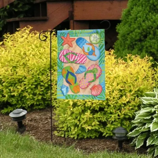 Briarwood Lane Garden Flag 12x18 For Outdoor Tropical Flip Flops Summer For Summer Garden Flag Flags For Outside image {3}