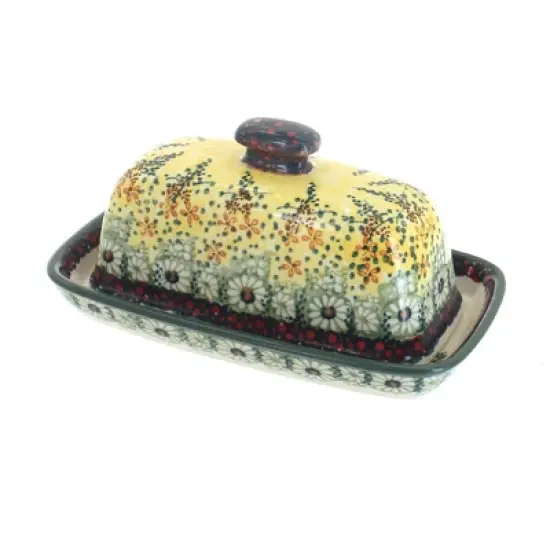 Blue Rose Polish Pottery M074 Manufaktura Butter DIsh image {25}