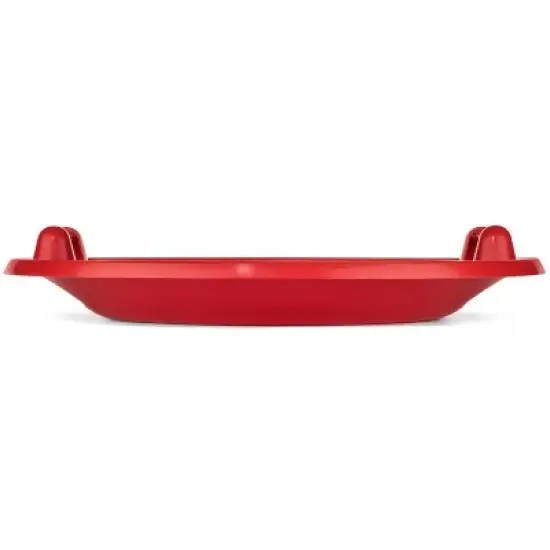 Lucky Bums Circular Classic Saucer Snow Sled with Built In Handles for Downhill Winter Sledding, 25 Inch Diameter, Up to 150 Pounds, Red image {1}
