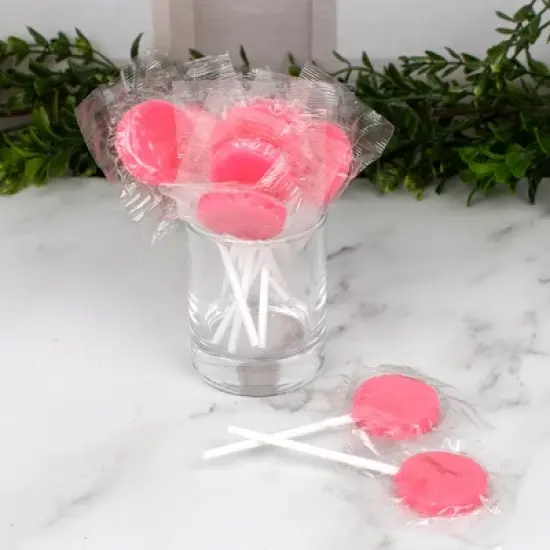 Just Candy Pink Flat Lollipops image {2}