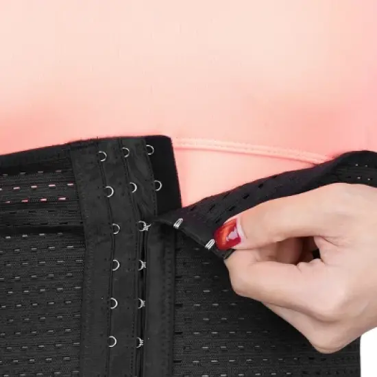 Unique Bargains Women Adjustable 3 Hook Belly Waist Trainer Girdle Shapewear image {3}