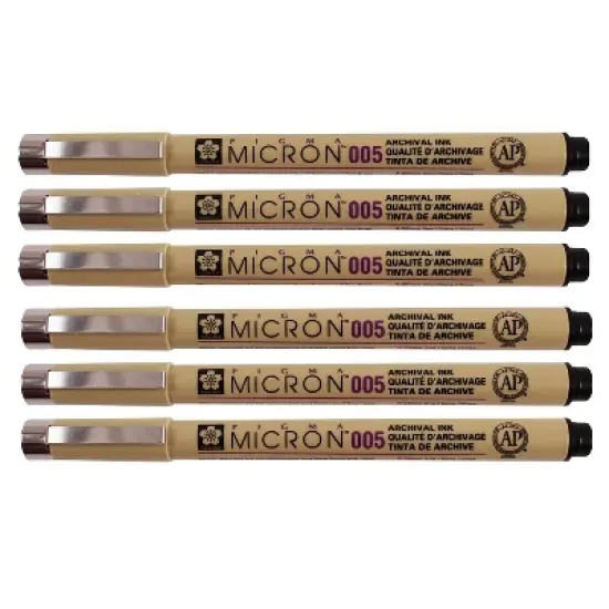 Sakura Pigma Micron Pen Fineliner Black Ink 6/Pack (SAKXSDK00549-6) image {5}