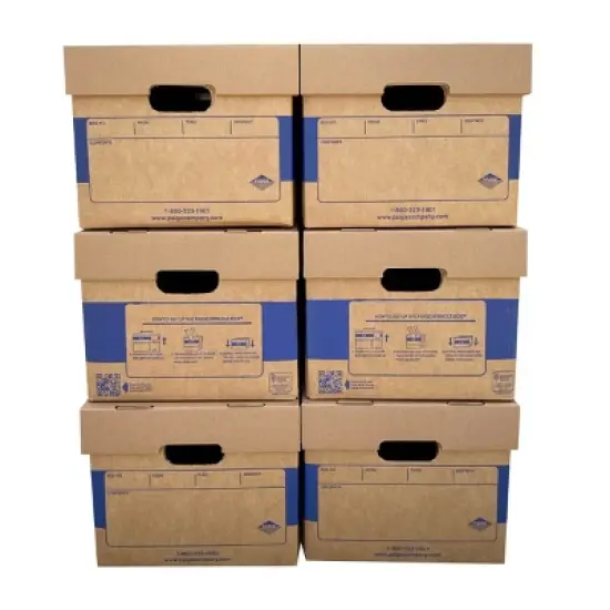 UBMOVE Office Moving Storage Boxes (6 Pack) Miracle File Moving Boxes image {5}