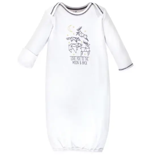 Touched by Nature Baby Boy Organic Cotton Long-Sleeve Gowns 3pk, Constellation, 0-6 Months image {3}