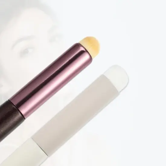 Unique Bargains Makeup Brushes and Sets White Purple 2 Pcs image {5}