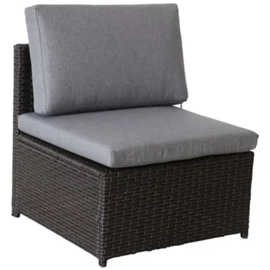 Northlight 4-Piece Savannah Resin Wicker Outdoor Patio Modular Sectional Set with Cushions image {6}