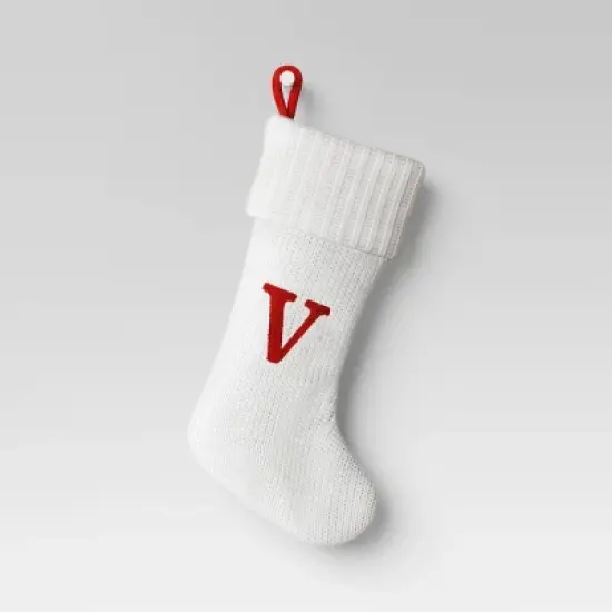 Knit Monogram Christmas Stocking White - Wondershop&trade; image {24}