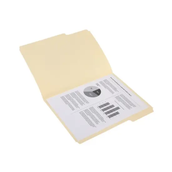 Staples 3-Tab File Folders Letter Assorted Position Manila 250/Box TR56673 image {5}