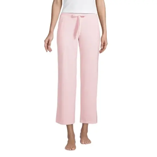 Lands' End Women's Lounge Mid Rise Wide Leg Crop Pajama Pants image {4}