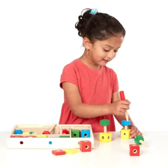 Melissa & Doug Wooden Construction Building Set in a Box (48pc) image {7}