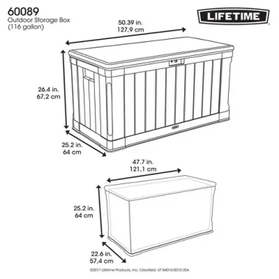 Lifetime 116 Gallon Deck Box image {6}