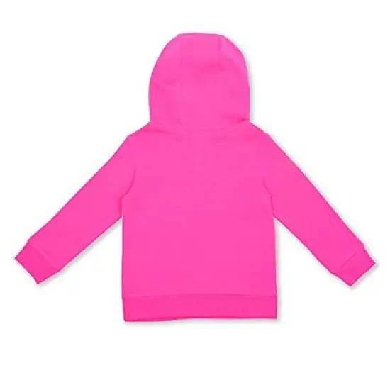 Disney Girl's Disney Princesses Graphic Printed Half Zip Up Hooded Pullover Jacket for kids image {1}