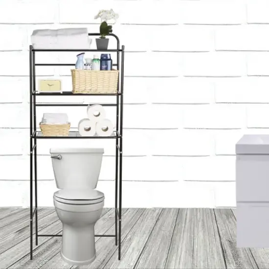 Mind Reader 3 Tier Over the Toilet Bathroom Organizer image {5}