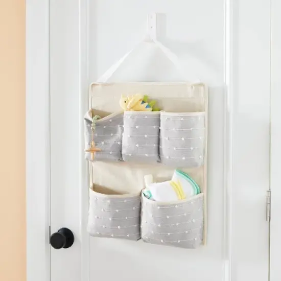 Wall Hanging Storage with Slub Stitching - Gray - Cloud Island&trade; image {1}