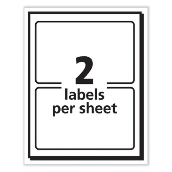 Avery Printable Adhesive Name Badges, 3.38 x 2.33, Blue "Hello", 100/Pack image {2}