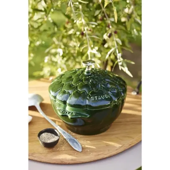 Staub Cast Iron 3-qt Artichoke Cocotte - Basil image {11}
