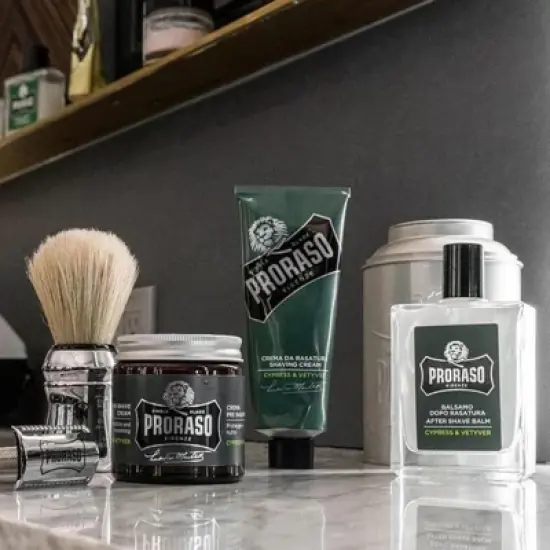 Proraso Cypress & Vetyver Pre Shave Cream | High-Performance Formulas | For Single-Blade Razor | Extra-Rich Formulas - (3.6 oz) image {2}