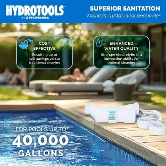 Swimline Hydrotools 87640 Salt Replacement Cell for Water Chlorine System, 13 XL Titanium Plates for 40K Gallon Above and Inground Pools Generators image {3}