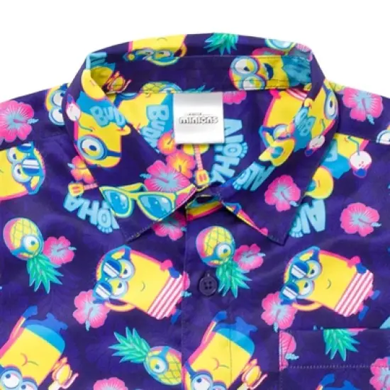 Despicable Me Minions Hawaiian Button Down Dress Shirt Matching Family Toddler to Adult  image {2}