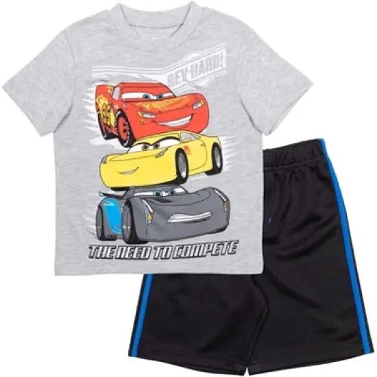 Disney Pixar Cars Lion King Lightning McQueen T-Shirt and Mesh Shorts Outfit Set Toddler image {10}