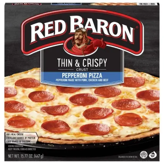 Red Baron Pepperoni Thin Crust Frozen Pizza - 15.77oz image {10}