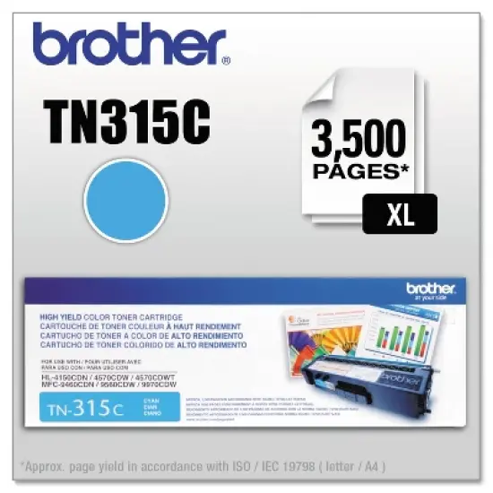 Brother TN315C High-Yield Toner Cyan image {4}