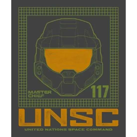 Halo Infinite UNSC 117 Black Heather Men's T-shirt image {1}