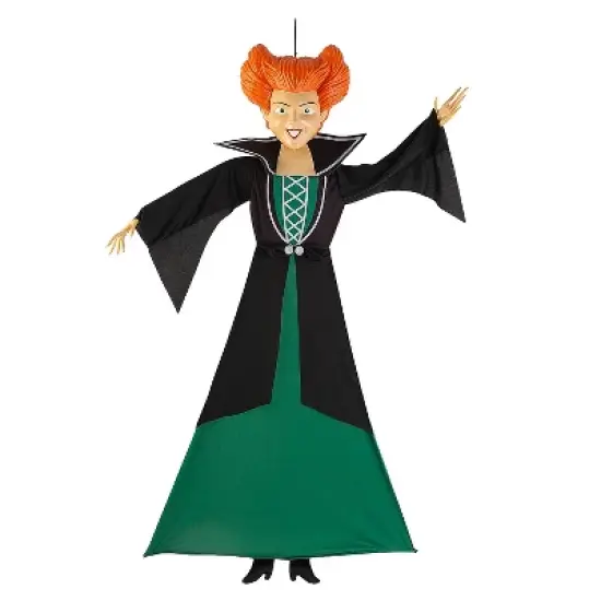 Seasons 5.5 ft Hocus Pocus Winifred Sanderson Poseable Hanging Halloween Decoration - Green image {1}