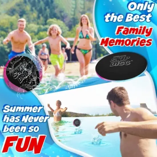 Activ Life Gifts for Kids [Water Skip Balls] Beach Games for Adults and Family Basket Stuffers Boys Girls - Black Splatter image {4}