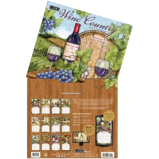 Lang 2024 Wall Calendar 24"x12" Wine Country image {3}