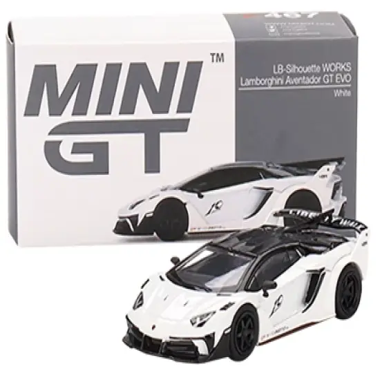 Lamborghini Aventador GT EVO "LB-Silhouette WORKS" White Limited Ed to 4800 pcs 1/64 Diecast Model Car by True Scale Miniatures image {3}