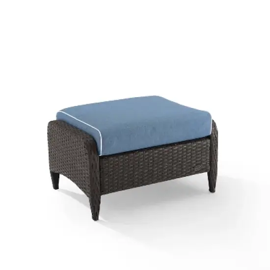 Kiawah Outdoor Wicker Ottoman - Crosley image {9}