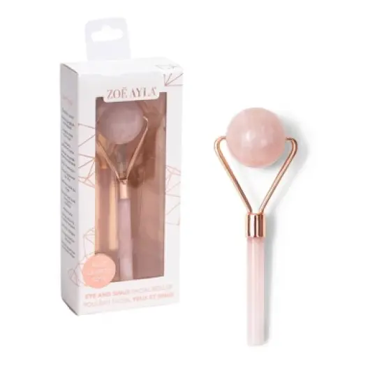 Zoe Ayla Contour Facial Roller Rose Quartz - 1ct image {3}