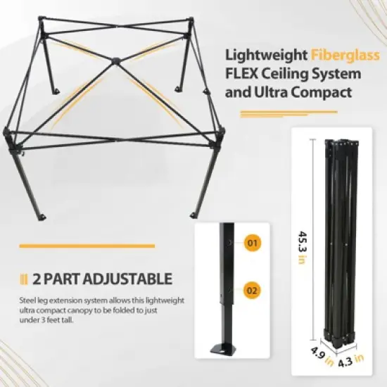 EAGLE PEAK 4x4 Pop Up Canopy, Portable Privacy Changing Room Photoshoots image {4}