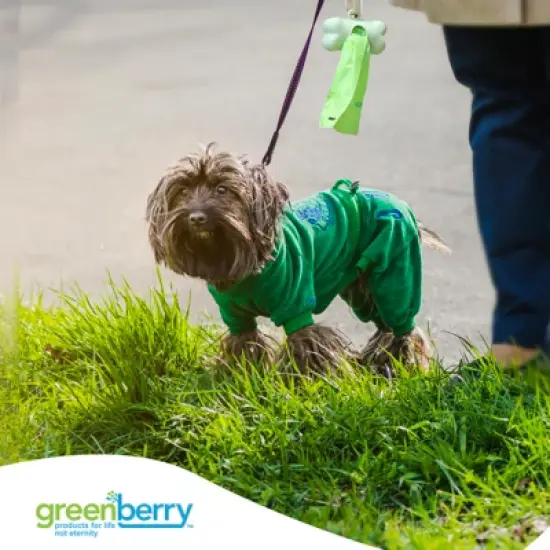 Greenbone Pet Safe Biobase Waste Bag Refills - Choice of 10 Rolls (120 Refills) or 16 Rolls (192 Refills) - 13" x 9" - Odor and Leak Proof image {5}