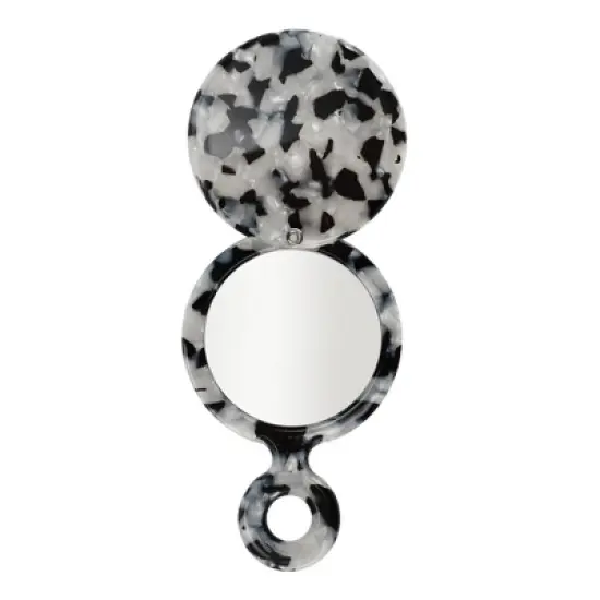 Unique Bargains Round Short Handheld Makeup Mirror 1 Pc image {7}
