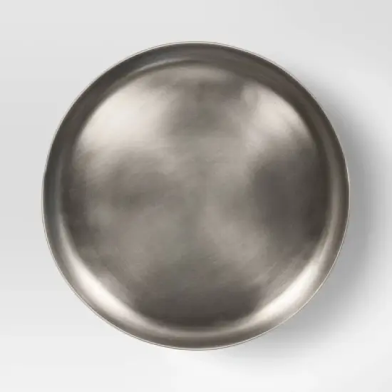 12.375" Metal Footed Serving Stand Silver Finish - Threshold&trade; image {2}