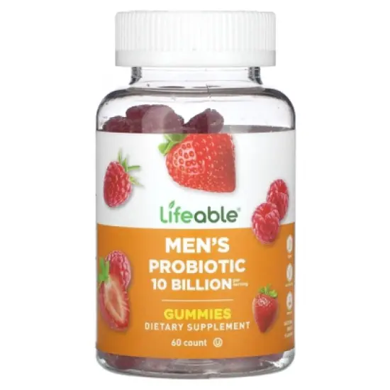 Lifeable Men's Probiotic Gummies, Natural Berry, 10 Billion, 60 Gummies (5 Billion per Gummy) image {2}