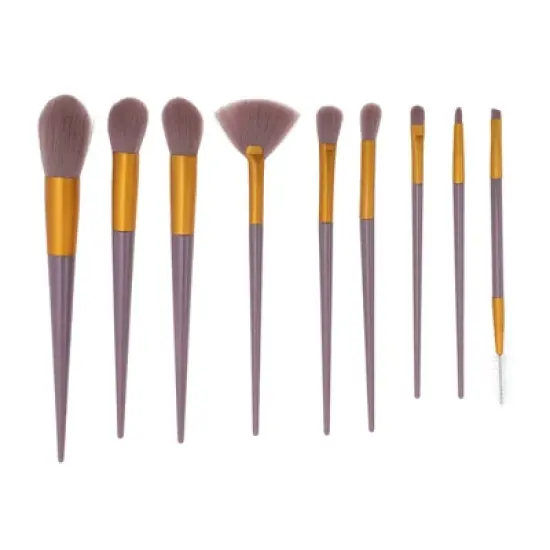 Unique Bargains Lightweight Makeup Brush Purple 9 pcs image {5}