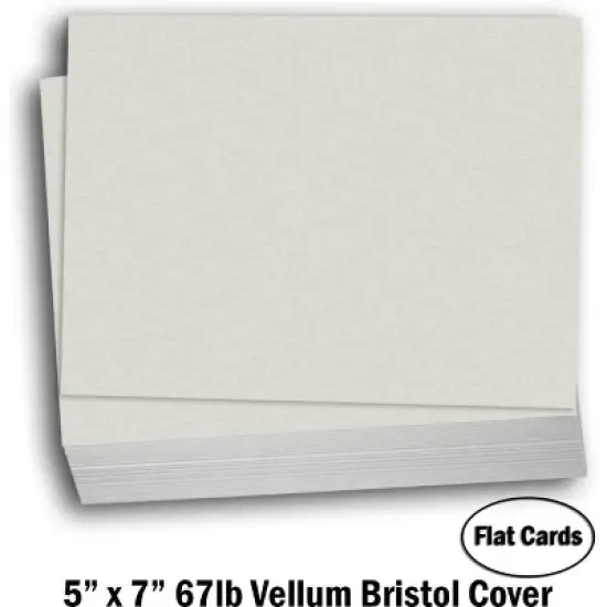 Hamilco Colored Carstock Paper Gray Bristol Vellum Card Stock - Blank Index Flash Note & Post Cards 5 x 7" - 67 lb Cover for Printer &ndash; 100 Pack image {5}