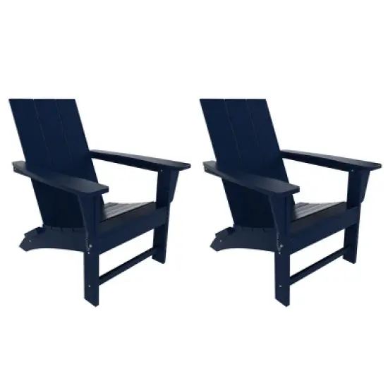 WestinTrends Ashore HDPE Folding Adirondack Chair (Set of 2) image {13}
