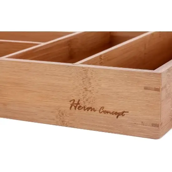Heim Concept Organic Bamboo 6-Slot Organizer, Utensils Utility Storage image {8}