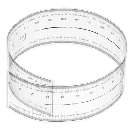 Unique Bargains PET Plastic Folding Film Flexible Ruler with R Angle and Width Lines image {9}