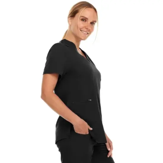 MediChic Women's Ruth 3-Pocket Multi Stitch V-Neck Scrub Top image {2}