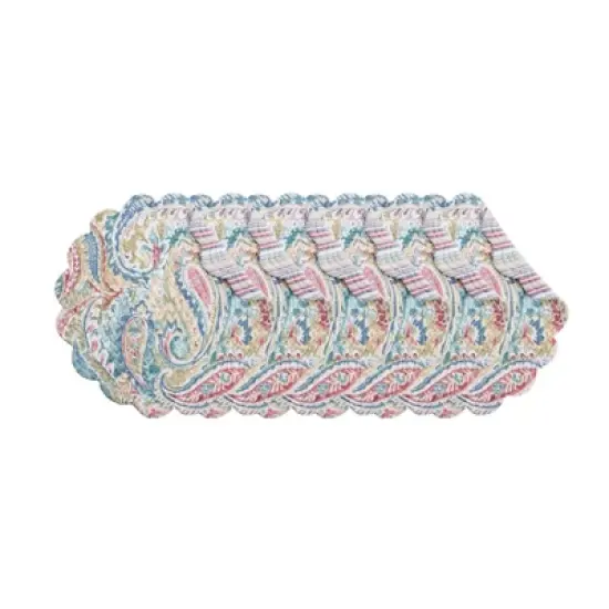 C&F Home Maisie Round Placemats Set of 6, 17" image {8}