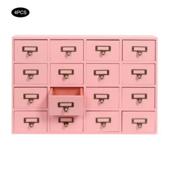 YIYIBYUS Desktop Wooden Storage Box, Storage Cabinets With 64 Drawers image {9}