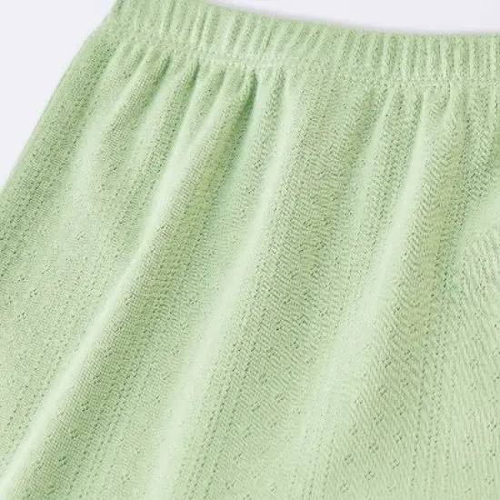 Baby 2pc Neutral Pointelle Top & Bottom Set - Cloud Island&trade; Green image {3}