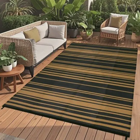 Waterproof Outdoor Rugs UV-Resistant Plastic Straw Camping Rugs image {8}