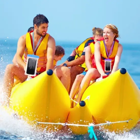 Unique Bargains Universal Waterproof Beach Swimming Pool Phone Cover Dry Bag 3 Pcs image {4}